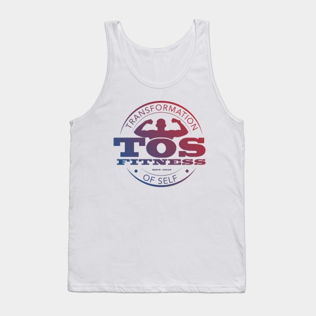 TOS Blue-Red Blend Tank Top by Transformation of Self 